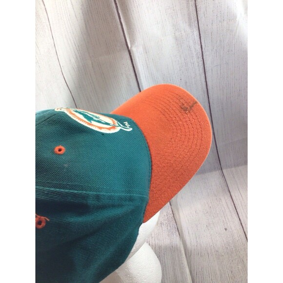 Vintage Miami Dolphins Two Tone Snapback Orange and Teal 1970s Logo Hat NFL - Picture 9 of 13
